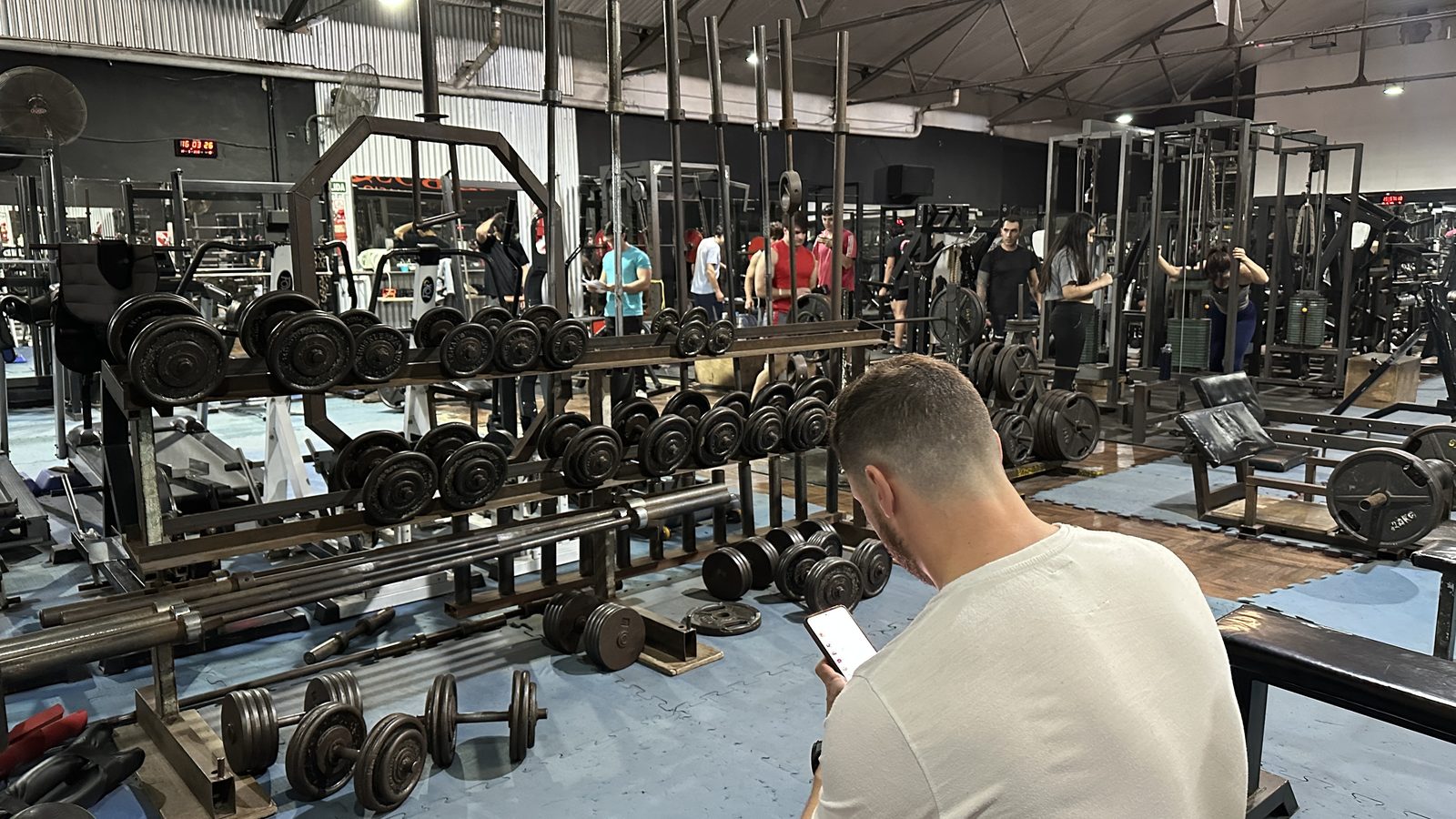 Rack de mancuernas de El Bosque Gimnasio